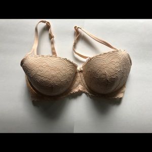 NWOT lace cream bra 36D